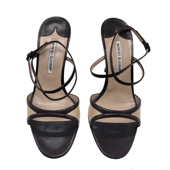 Manolo Blahnik Crespiclo Ankle Wrap Heels. NEW IN BOX - Picture 5 of 7